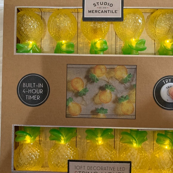 Studio Mercantile Pineapple 10-LED String Lights - Picture 5 of 7